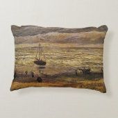 ヴィンセント・ヴァン・ゴッホのシェベニンゲン海の景色 アクセントクッション (裏面)