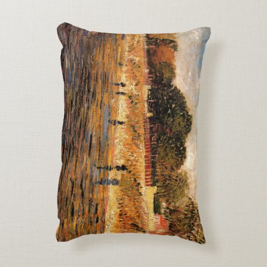 ヴィンセント・ヴァン・ゴッホのセーヌ川の土手 アクセントクッション (裏面(縦))