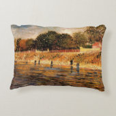 ヴィンセント・ヴァン・ゴッホのセーヌ川の土手 アクセントクッション (裏面)