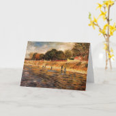 ヴィンセント・ヴァン・ゴッホのセーヌ川の土手 カード (黄色い花)
