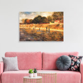 ヴィンセント・ヴァン・ゴッホのセーヌ川の土手 キャンバスプリント (インサイチュ (リビング))