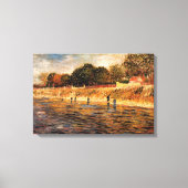 ヴィンセント・ヴァン・ゴッホのセーヌ川の土手 キャンバスプリント (正面)