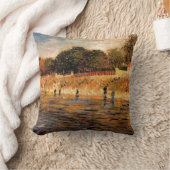 ヴィンセント・ヴァン・ゴッホのセーヌ川の土手 クッション (ブランケット)
