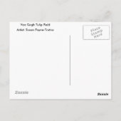 ヴィンセント・ヴァン・ゴッホのチューリップ畑 - スーザン・ペイン・トゥルナ、画家 ポストカード (裏面)