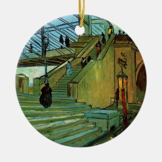 ヴィンセント・ヴァン・ゴッホのトリンケテイユ橋 セラミックオーナメント (正面)