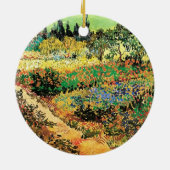 ヴィンセント・ヴァン・ゴッホのパスで花園 セラミックオーナメント (裏面)