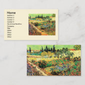 ヴィンセント・ヴァン・ゴッホのパスで花園 名刺 (正面/裏面)