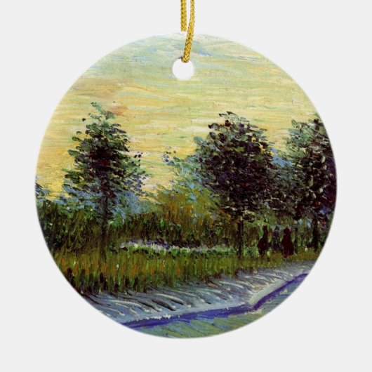 ヴィンセント・ヴァン・ゴッホのボイエル・ダルソン公園のレーン セラミックオーナメント (正面)