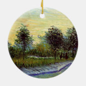 ヴィンセント・ヴァン・ゴッホのボイエル・ダルソン公園のレーン セラミックオーナメント (裏面)