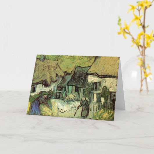 ヴィンセント・ヴァン・ゴッホのヨルグスの苔屋根の小屋 カード (黄色い花)