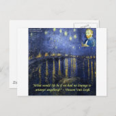 ヴィンセント・ヴァン・ゴッホの勇気名言 ポストカード (正面/裏面)