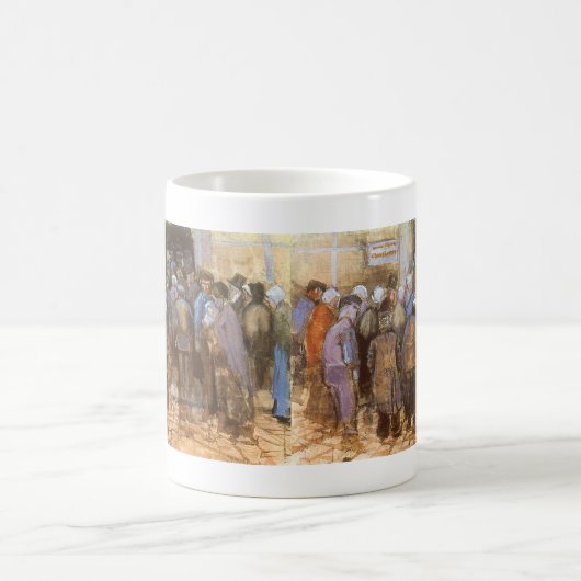 ヴィンセント・ヴァン・ゴッホの宝くじ当選者事務所 (貧困とお金) コーヒーマグカップ (中央)