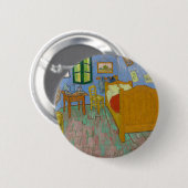 ヴィンセント・ヴァン・ゴッホの寝室の絵 缶バッジ (正面&裏面)