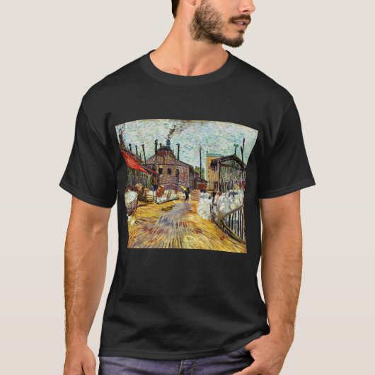 ヴィンセント・ヴァン・ゴッホの工場(1887) Tシャツ (正面)
