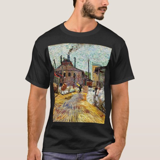 ヴィンセント・ヴァン・ゴッホの工場(1887) Tシャツ (正面)