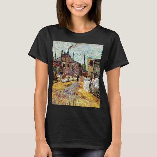 ヴィンセント・ヴァン・ゴッホの工場(1887) Tシャツ (正面)