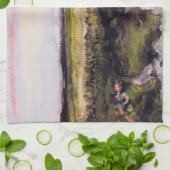 ヴィンセント・ヴァン・ゴッホの手押し車でヒース キッチンタオル (折り畳み)