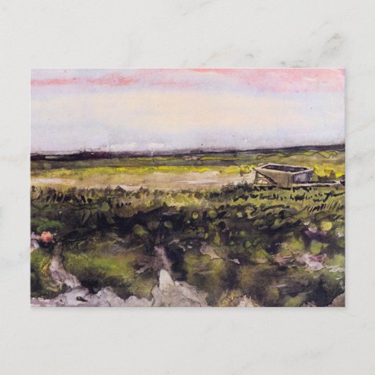 ヴィンセント・ヴァン・ゴッホの手押し車でヒース ポストカード (正面)