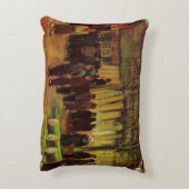 ヴィンセント・ヴァン・ゴッホの材木の販売 アクセントクッション (裏面(縦))