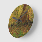 ヴィンセント・ヴァン・ゴッホの林の下 ラウンド壁時計 (傾斜)
