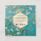 ヴィンセント・ヴァン・ゴッホの桜の花 スクエア名刺 (裏面)