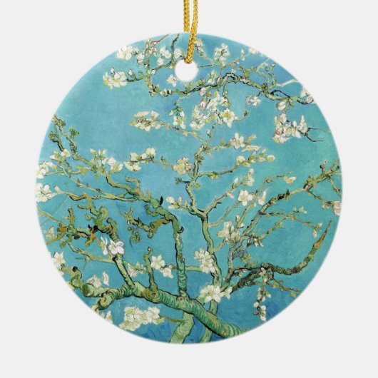 ヴィンセント・ヴァン・ゴッホの桜の花 セラミックオーナメント (正面)