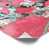 ヴィンセント・ヴァン・ゴッホの桜の花 ピンクとブルー ポスター (コーナー)