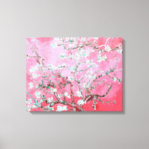 ヴィンセント・ヴァン・ゴッホの桜の花 ピンク ブルー キャンバスプリント