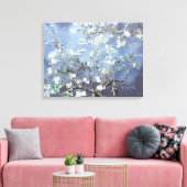 ヴィンセント・ヴァン・ゴッホの桜の花 - 鋼鉄の青 キャンバスプリント (インサイチュ (リビング))