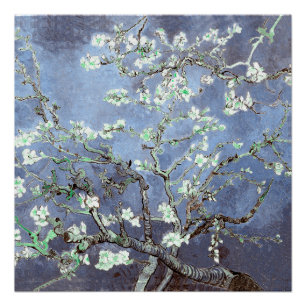 ヴィンセント・ヴァン・ゴッホの桜の花 - 鋼鉄の青 ポスター