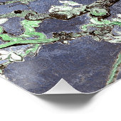 ヴィンセント・ヴァン・ゴッホの桜の花 - 鋼鉄の青 ポスター (コーナー)