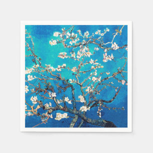 ヴィンセント・ヴァン・ゴッホの桜の花 青緑色 スタンダードカクテルナプキン