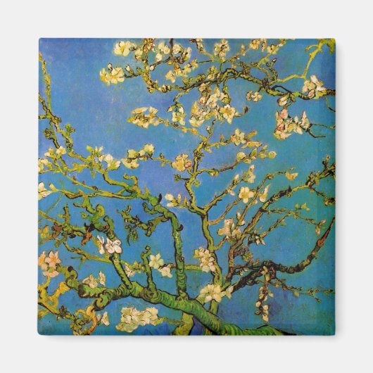 ヴィンセント・ヴァン・ゴッホの桜咲くアーモンドの木 マグネット (正面)
