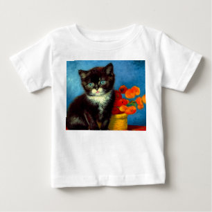 ヴィンセント・ヴァン・ゴッホの模様の子猫 ベビーTシャツ