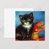 ヴィンセント・ヴァン・ゴッホの模様の子猫 招待状 (正面/裏面)