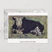 ヴィンセント・ヴァン・ゴッホの横たわる牛。 ポストカード (正面/裏面)