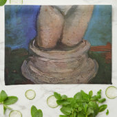 ヴィンセント・ヴァン・ゴッホの石膏の女性の胴体像 キッチンタオル (折り畳み)