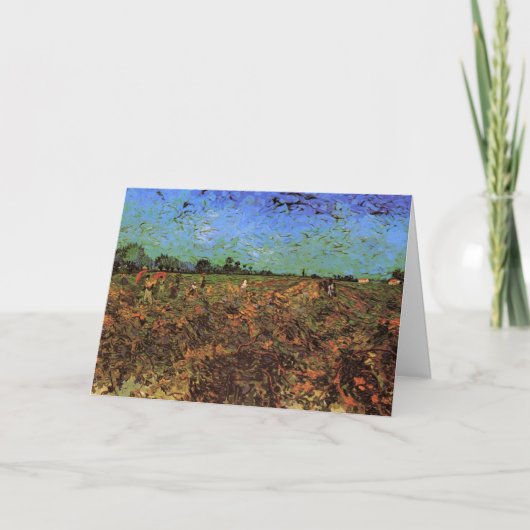ヴィンセント・ヴァン・ゴッホの緑のブドウ畑 カード (正面)