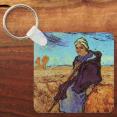 ヴィンセント・ヴァン・ゴッホの羊飼い（ミレーの後の）娘 キーホルダー (正面)