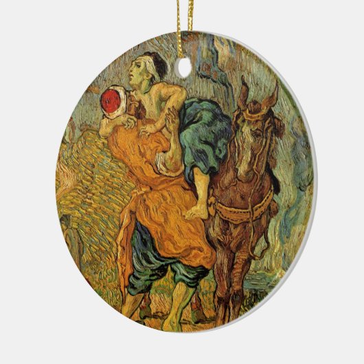 ヴィンセント・ヴァン・ゴッホの良いサマリア人 セラミックオーナメント (左)