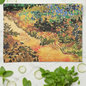 ヴィンセント・ヴァン・ゴッホの花咲く小道のある庭園 キッチンタオル (折り畳み)