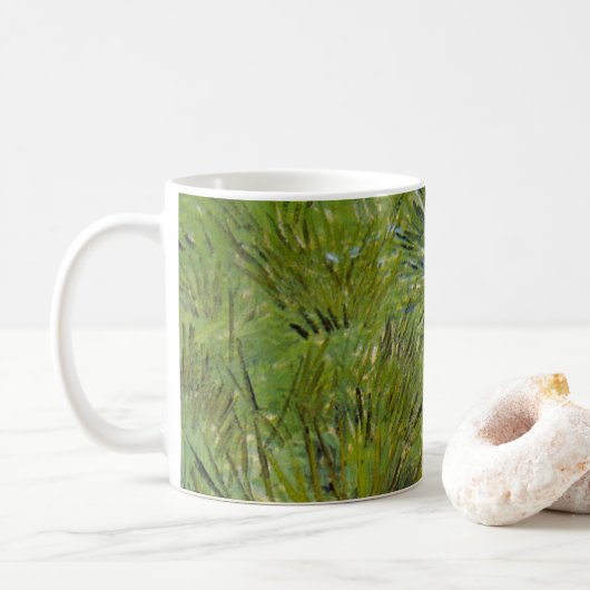 ヴィンセント・ヴァン・ゴッホの草の塊 コーヒーマグカップ (ドーナツ)