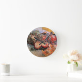 ヴィンセント・ヴァン・ゴッホの赤いキャベツと玉ねぎ ラウンド壁時計 (ホーム)