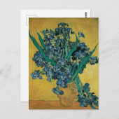 ヴィンセント・ヴァン・ゴッホの静物画:アヤメの花瓶 ポストカード (正面/裏面)