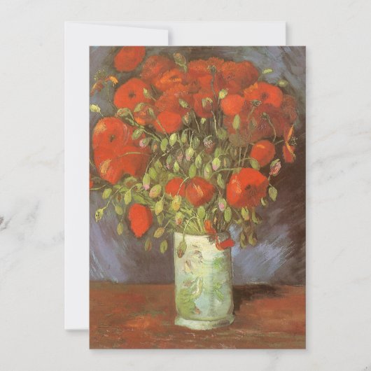 ヴィンセント・ヴァン・ゴッホの静物画「赤いポピーのはいった花瓶」 (正面)