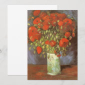 ヴィンセント・ヴァン・ゴッホの静物画「赤いポピーのはいった花瓶」 (正面/裏面)