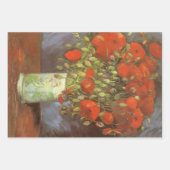 ヴィンセント・ヴァン・ゴッホの静物画「赤いポピーのはな」 ラッピングペーパーシート (正面)