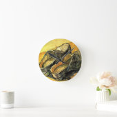 ヴィンセント・ヴァン・ゴッホの革のクロッグ ラウンド壁時計 (ホーム)