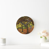 ヴィンセント・ヴァン・ゴッホの風景、木々、人物 ラウンド壁時計 (ホーム)