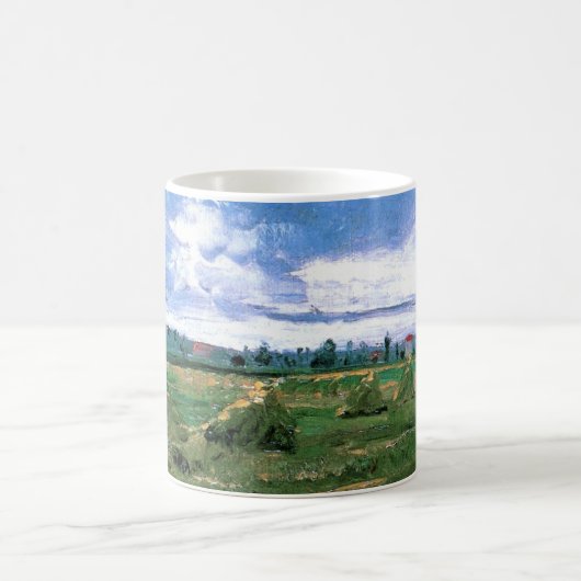 ヴィンセント・ヴァン・ゴッホの麦畑と干し草の山 コーヒーマグカップ (中央)